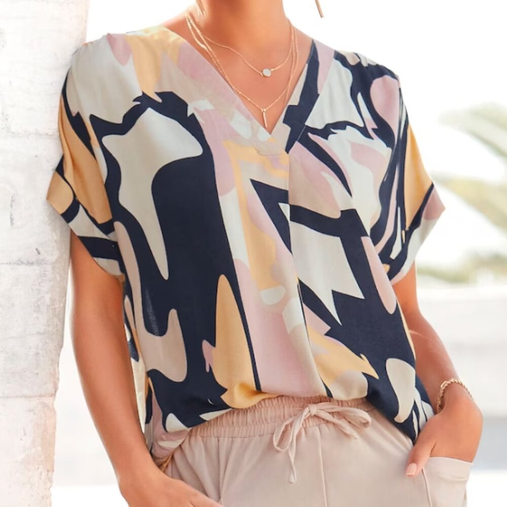 Venus Lascana geometric design blouse
